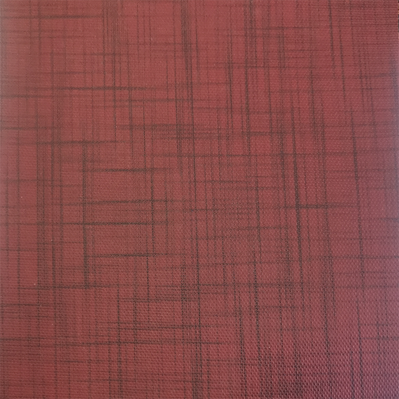 از چرم مصنوعی PVC دانه پارچه برای کیسه/چمدان تقلید کنید